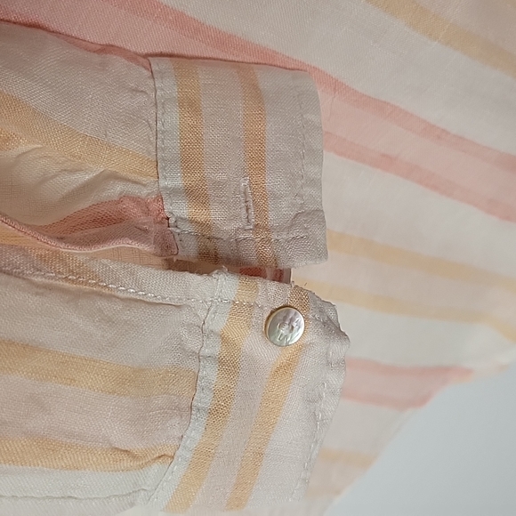 Anthropologies Antibes Blanc linen blouse small - Picture 3 of 7